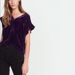 Sandro Purple Velvet Top